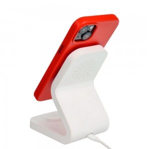 iPhone 15 Plus MagSafe-kompatibilis bőrtok, telefontok piros