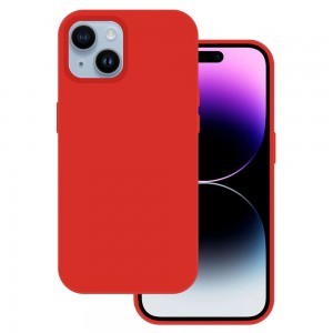 iPhone 15 Tel Protect Silicone Premium tok piros