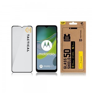 Motorola E13 Tactical Glass Shield 5D kijelzővédő üvegfólia fekete kerettel