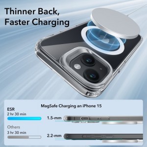 iPhone 15 Plus ESR Classic Kickstand Halolock MagSafe kompatibilis tok átlátszó