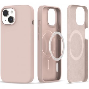 iPhone 15 Plus Tech-Protect Silicone MagSafe telefontok candy pink