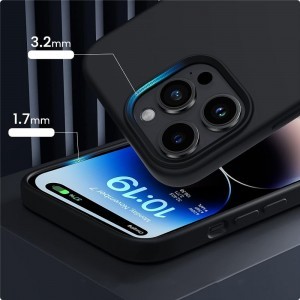 iPhone 15 Plus Tech-Protect Silicone MagSafe telefontok matt fekete
