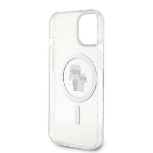 iPhone 15 Karl Lagerfeld KLHMP15SHGKCNOT IML Glitter MagSafe tok átlátszó