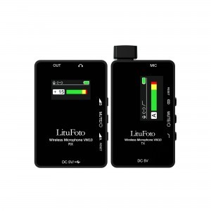LituFoto VM10 vezeték nélküli mikrofon (1 adó + 1 vevő) (3.5mm jack/lightning/USB-C) (iOS iPhone/Android)-2