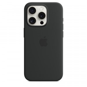 iPhone 15 Pro szilikontok fekete (MT1A3ZM/A) Apple gyári MagSafe-rögzítésű