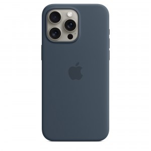 iPhone 15 Pro Max szilikontok viharkék (MT1P3ZM/A) Apple gyári MagSafe-rögzítésű