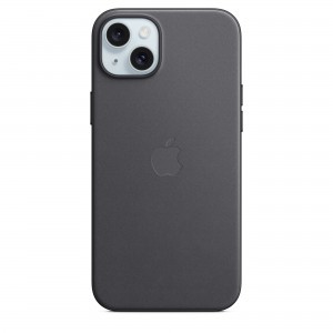 iPhone 15 Plus FineWoven-szövettok fekete (MT423ZM/A) Apple gyári MagSafe-rögzítésű