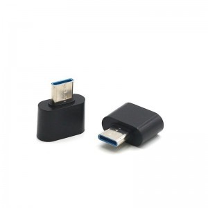 USB-A - USB-C OTG 2.0 átalakító adapter fekete