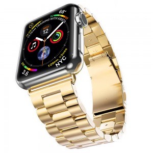 Apple Watch 4/5/6/7/8/SE (38/40/41mm) TRPH fém óraszíj arany
