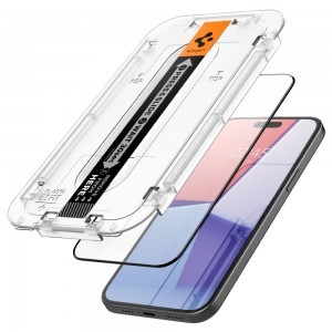 iPhone 15 Plus Spigen Kijelzővédő Fólia FC ''EZ FIT'' kerettel 2 db fekete (AGL06884)