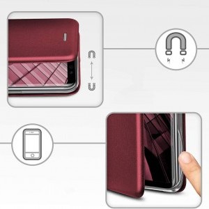 Realme 11 Pro 5G Leatherette Wallet Elegance Magnetic fliptok burgundy
