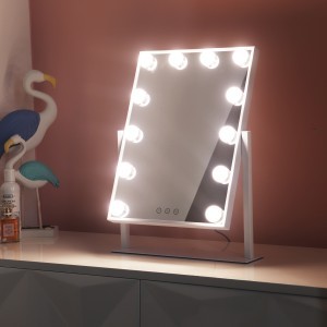Hollywood tükör, sminkes tükör, LED asztali sminktükör fehér (DP330)-6