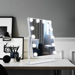 Hollywood tükör, sminkes tükör, LED asztali sminktükör fehér (DP330)-4