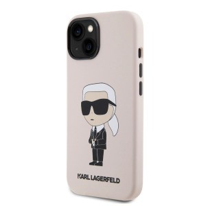 iPhone 15 Karl Lagerfeld KLHCP15SSNIKBCP Liquid Silicone Ikonik NFT tok rózsaszín