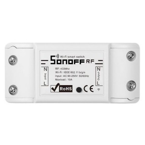 Sonoff RFR2 Okos vezeték nélküli relé kapcsoló Wi-Fi 433MHz RF fehér (M0802010002)