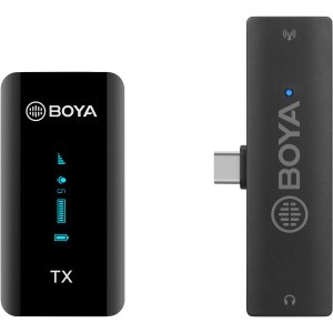 BOYA BY-XM6-S5 2.4GHz Univerzális vezeték nélküli mikrofon szett (USB-C | 1+1)