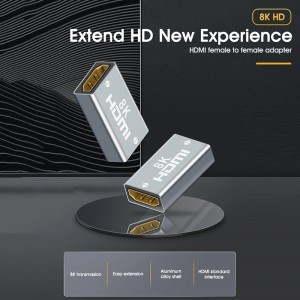 8K HDMI 2.1 összekötő adapter (anya - anya) HDMI toldó