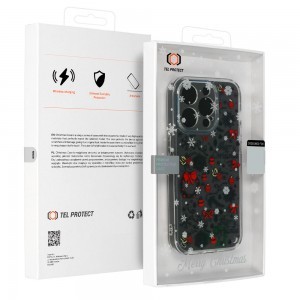 iPhone 14 Pro Max Tel Protect Christmas Karácsonyi mintás tok design 5 átlátszó