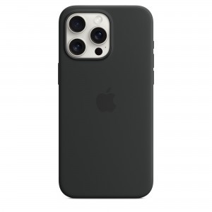 iPhone 15 Pro Max szilikontok fekete (MT1M3ZM/A) Apple gyári MagSafe-rögzítésű