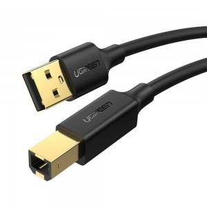 UGREEN US135 USB 2.0 AB nyomtatókábel aranyozott 1,5 m fekete