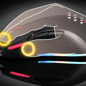 Motospeed V70 vezetékes gaming, gamer egér (fekete) RGB