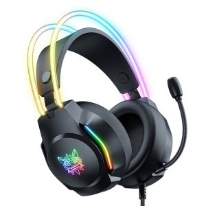 ONIKUMA X26 gaming, gamer fejhallgató fekete RGB