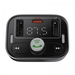 Baseus S-09 Pro Bluetooth  FM Transmitter fekete (C10762200113-00)