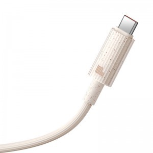 Baseus Habitat gyorstöltő kábel USB-C to USB-C 1m 100W rózsaszín