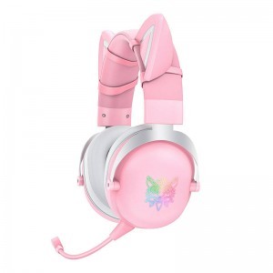 ONIKUMA B20 gaming, gamer vezeték nélküli Bluetooth fejhallgató rózsaszín