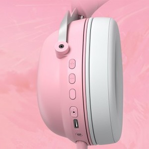ONIKUMA B20 gaming, gamer vezeték nélküli Bluetooth fejhallgató rózsaszín