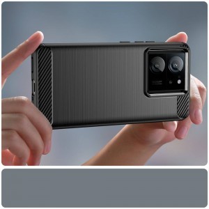 Xiaomi 13T/13T Pro Nexeri TPu Carbon szénszál mintás tok fekete