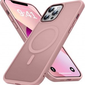 iPhone 14 Pro Max Matt MagSafe tok világos rózsaszín