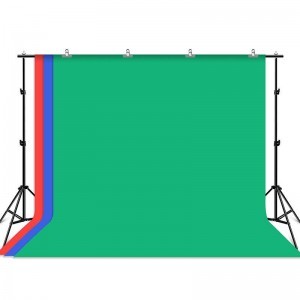 PULUZ 2x3m háttértartó állvány + 3db szövet háttér 3x2.9m (zöld, kék, piros) (PKT5205)