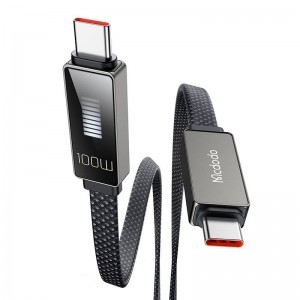 Mcdodo CA-4470 USB-C - USB-C kábel kijelzővel 100W 1.2m (fekete)