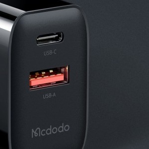 Mcdodo CH-0921 USB-A + USB-C hálózati töltő adapter GaN 33W (fekete)-6