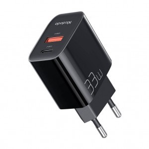 Mcdodo CH-0921 USB-A + USB-C hálózati töltő adapter GaN 33W (fekete)-1