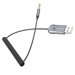 Borofone BC44 audio bluetooth adapter USB - Jack 3,5mm szürke