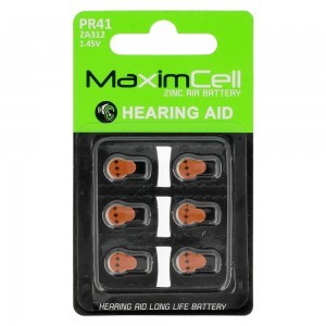 MaximCell PR41 elemek hallókészülékhez 6db