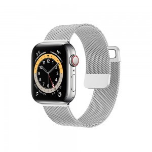 Apple Watch 38/40/41mm Karkötős óraszíj Milan ezüst