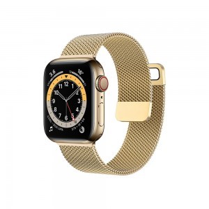 Apple Watch 42/44/45mm Karkötős óraszíj Milan arany