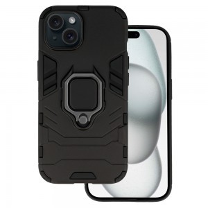 iPhone 15 Ring Armor tok kihajtható támasszal fekete