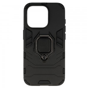 iPhone 15 Pro Max Ring Armor tok kihajtható támasszal fekete
