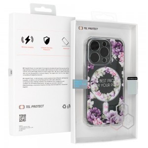 iPhone 15 Pro Max Tel-Protect Flower tok MagSafe kompatibilis (design 6)