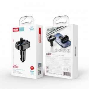 XO BCC02 Bluetooth FM transmitter MP3 autós töltő 15W fekete