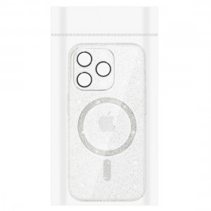 iPhone 14 Pro Max Glitter MagSafe tok átlátszó