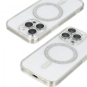 iPhone 13 Pro Glitter MagSafe tok átlátszó