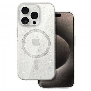 iPhone 15 Glitter MagSafe tok átlátszó