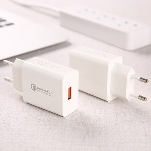 Foneng EU13 hálózati töltő adapter + USB-A -  Lightning kábel, 3A (fehér)