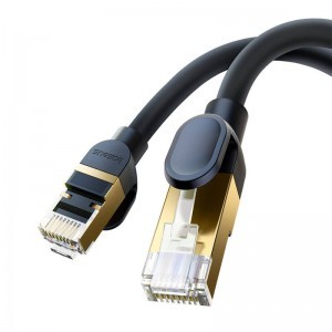 Baseus hálózati kábel cat.8 Ethernet RJ45, 40Gbps, 2m (fekete)