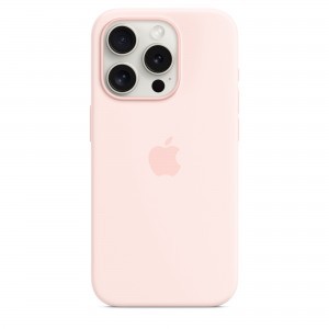 iPhone 15 Pro szilikontok világos rózsaszín (MT1F3ZM/A) Apple gyári MagSafe-rögzítésű